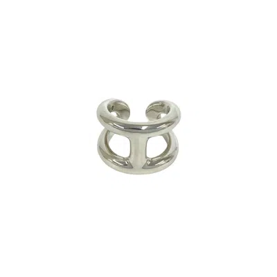 Pre-owned Hermes Silver Silver 925 Band Ring ()