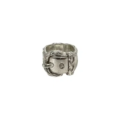Pre-owned Hermes Silver Silver 925 Band Ring ()