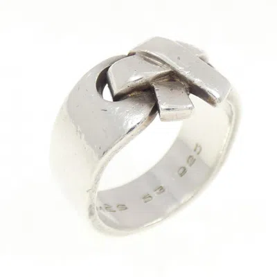 Pre-owned Hermes Silver Silver 925 Band Ring ()