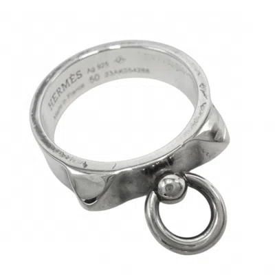 Pre-owned Hermes Silver Silver 925 Band Ring ()