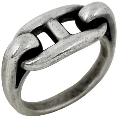 Pre-owned Hermes Silver Silver 925 Band Ring ()