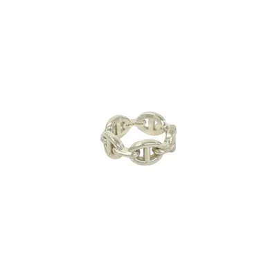 Pre-owned Hermes Silver Silver 925 Band Ring ()