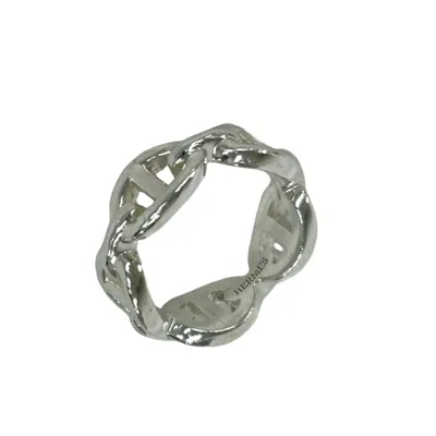Pre-owned Hermes Silver Silver 925 Band Ring ()
