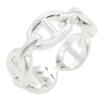 Pre-owned Hermes Silver Silver 925 Band Ring ()