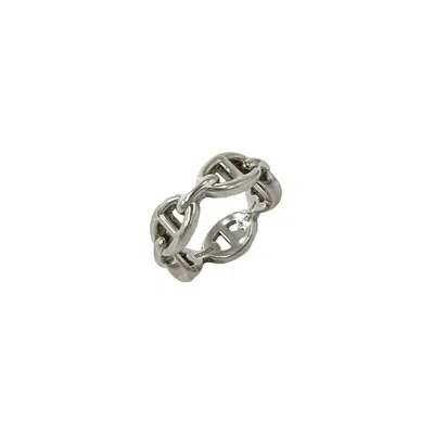 Pre-owned Hermes Silver Silver 925 Band Ring ()