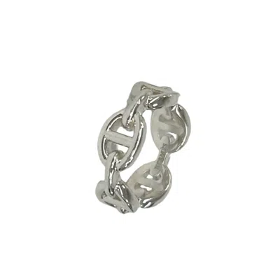 Pre-owned Hermes Silver Silver 925 Band Ring ()