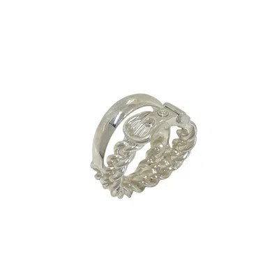 Pre-owned Hermes Silver Silver 925 Band Ring ()