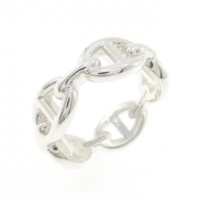 Pre-owned Hermes Silver Silver 925 Band Ring ()