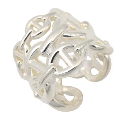 Pre-owned Hermes Silver Silver 925 Band Ring ()