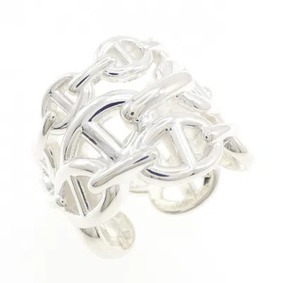 Pre-owned Hermes Silver Silver 925 Band Ring ()