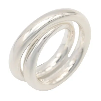 Pre-owned Hermes Silver Silver 925 Band Ring ()