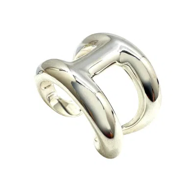 Pre-owned Hermes Silver Silver 925 Band Ring ()