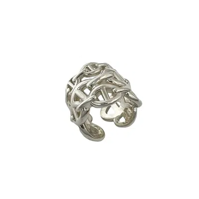 Pre-owned Hermes Silver Silver 925 Band Ring ()