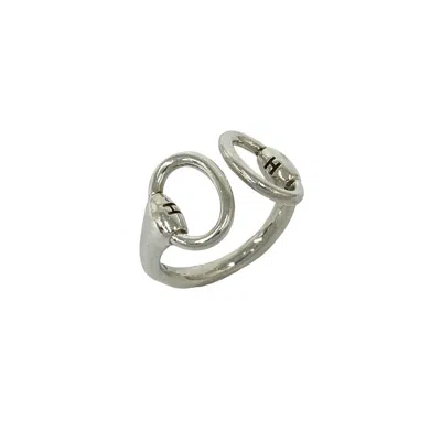 Pre-owned Hermes Silver Silver 925 Band Ring ()