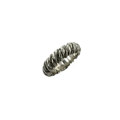 Pre-owned Hermes Silver Silver 925 Band Ring ()