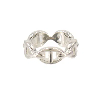 Pre-owned Hermes Silver Silver 925 Band Ring ()