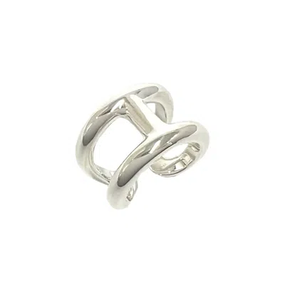 Pre-owned Hermes Silver Silver 925 Band Ring ()