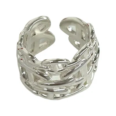 Pre-owned Hermes Silver Silver 925 Band Ring ()