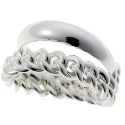 Pre-owned Hermes Silver Silver 925 Band Ring ()
