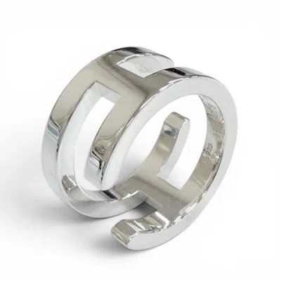 Pre-owned Hermes Silver Silver 925 Band Ring ()