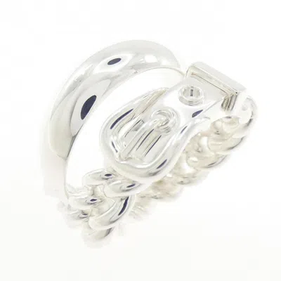 Pre-owned Hermes Silver Silver 925 Band Ring ()