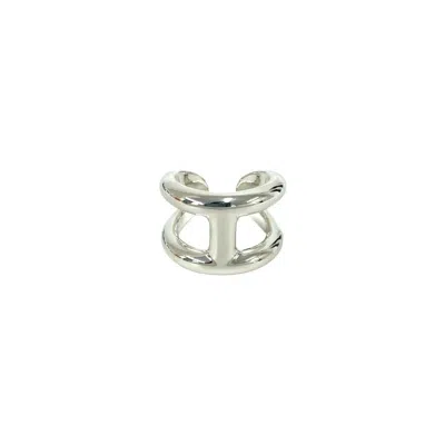 Pre-owned Hermes Silver Silver 925 Band Ring ()