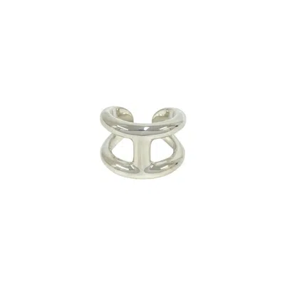Pre-owned Hermes Silver Silver 925 Band Ring ()