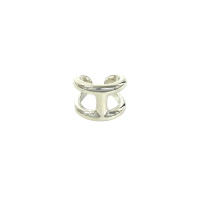 Pre-owned Hermes Silver Silver 925 Band Ring ()