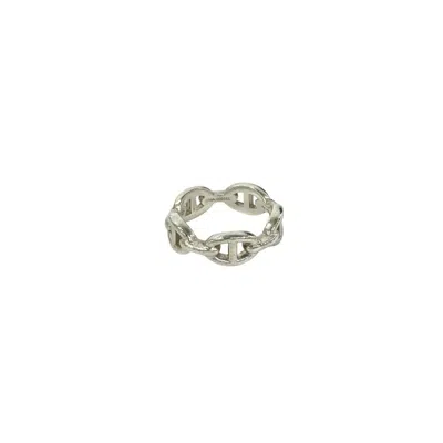 Pre-owned Hermes Silver Silver 925 Band Ring ()