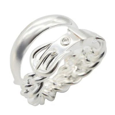 Pre-owned Hermes Silver Silver 925 Band Ring ()