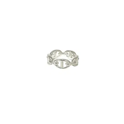 Pre-owned Hermes Silver Silver 925 Band Ring ()