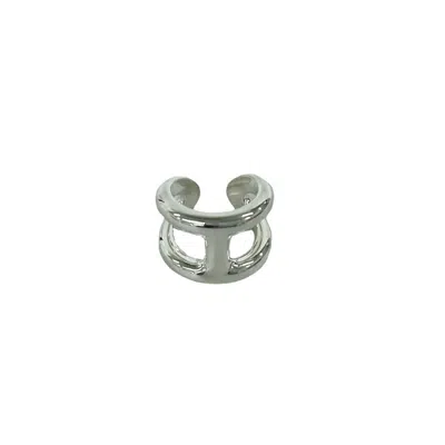 Pre-owned Hermes Silver Silver 925 Band Ring ()