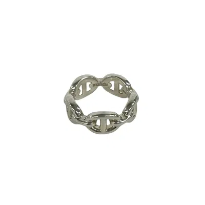 Pre-owned Hermes Silver Silver 925 Band Ring ()