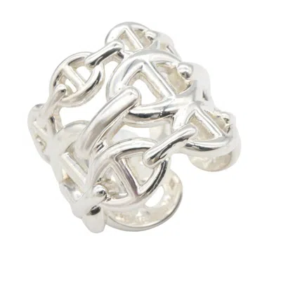 Pre-owned Hermes Silver Silver 925 Band Ring ()