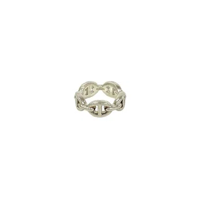 Pre-owned Hermes Silver Silver 925 Band Ring ()