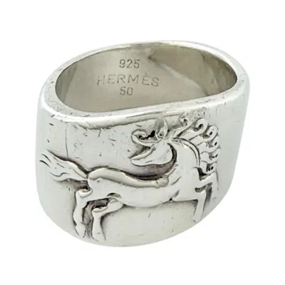 Pre-owned Hermes Silver Silver 925 Band Ring ()