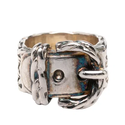Pre-owned Hermes Silver Silver 925 Band Ring ()