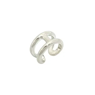 Pre-owned Hermes Silver Silver 925 Band Ring ()