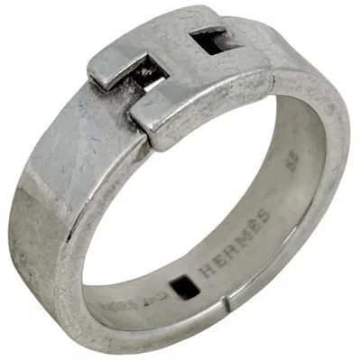 Pre-owned Hermes Silver Silver Band Ring ()