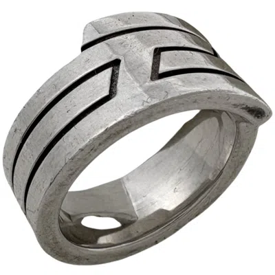 Pre-owned Hermes Silver Silver Band Ring ()
