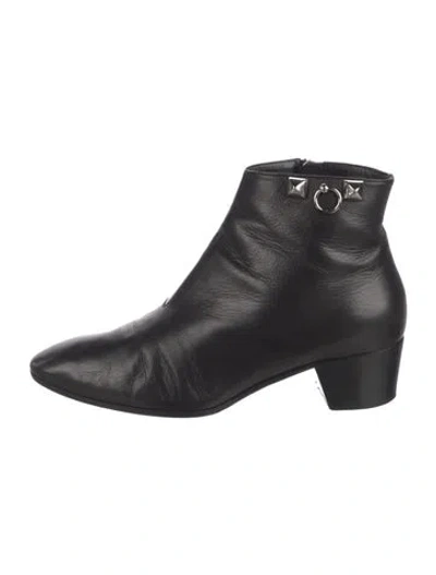 Pre-owned Hermes Sixtine Leather Boots In Black