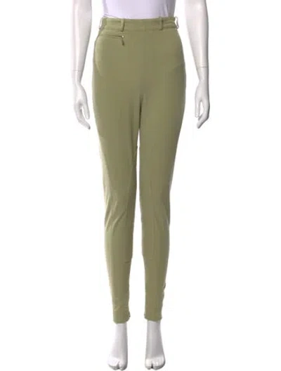 Pre-owned Hermes Skinny Leg Pants In Green