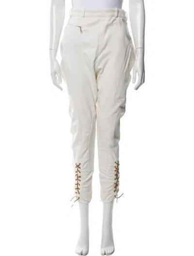 Pre-owned Hermes Skinny Leg Pants In Neutral