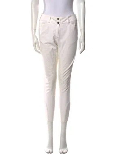 Pre-owned Hermes Skinny Leg Pants In White