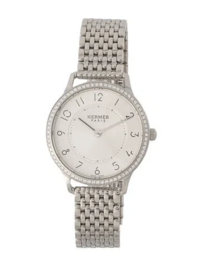 Pre-owned Hermes Slim D' Watch, 32mm In Multi
