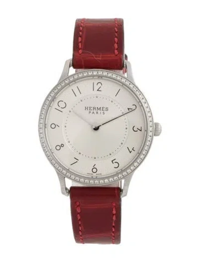 Pre-owned Hermes Slim D'hermès Watch In Multi