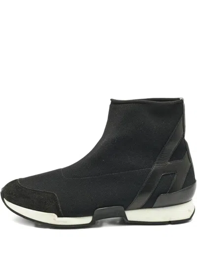 Pre-owned Hermes Slip-op Sneakers In Black