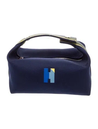 Pre-owned Hermes Small Bride-a-brac H Pavillon Pouch In Blue