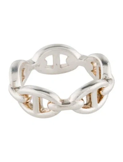 Pre-owned Hermes Small Chaine D'ancre Enchainee Ring In Multi