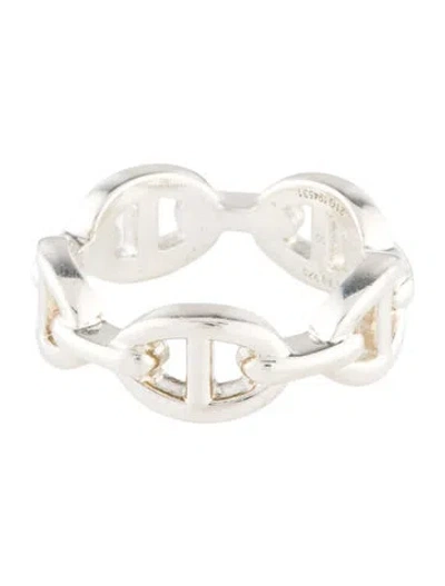 Pre-owned Hermes Small Chaine D'ancre Enchainee Ring In Multi